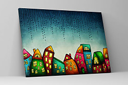 Obraz Farebné maľované domčeky zs1307